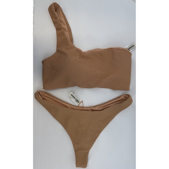 Dippin Daisy Other - NWT Dippin Daisy Women's‎ Large Sexy One Shoulder Strap Textured High Cut Bikini
